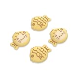 PlayVital ps5とps4コントローラーに対応用可愛いサムグリップキャップ、XboxシリーズX/Sコントローラーに対応用シリコンアナログスティックキャップカバー、Switch Proコントローラーに対応用サムスティックキャップ【鯛焼きや魚の着ぐるみ猫】