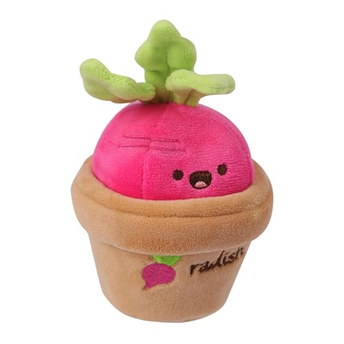 brooksnaji Keychain Di Ravanello - Giocattolo Vegetale, Bambola Di Carota | Prescia In Vaso Imbottita Per Bambini E Adulti, Regalo Divertente Che Tira Il Ravanello Per Compleanno O Festivi