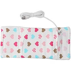 Calentador De Biberones Portatil Usb Gaeirt Bolsa Térmica de Leche de Viaje, Bolsa Calentadora de Biberones Portátil USB para Conducir(Corazón Amoroso)