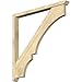 Ekena Millwork BKT0402X44X44BOA06RDF Balboa Slat Rough Sawn Bracket w/Offset Brace, Douglas Fir