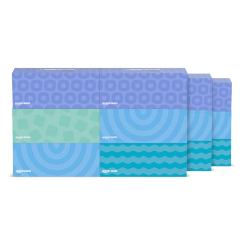 Amazon Basics Facial Tissue 2-Ply 2880 Count (18 Packs of 160) Packaging May Vary