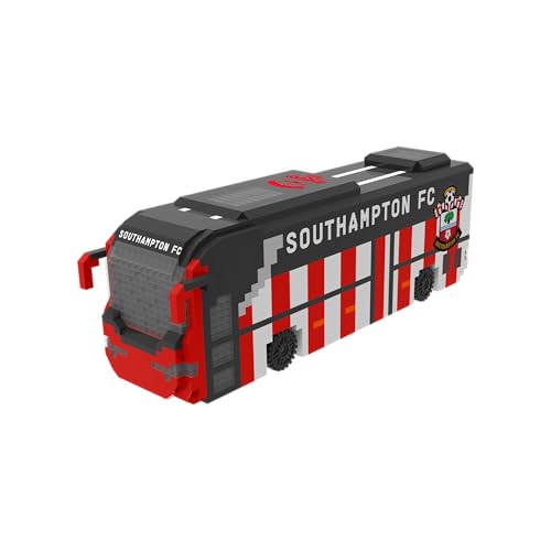 FOCO Officially Licensed Southampton FC Football BRXLZ Bricks 3D Coach Toy Model - Premier League Construction Toy - 1420 Pieces - Ages 12+ - Sports Merchandise