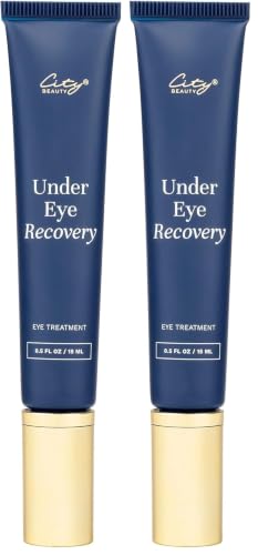 City Beauty Under Eye Recovery Creme para a Região dos Olhos, com Peptídeos, Pacote com 2