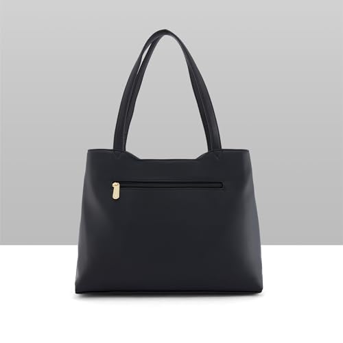 Image of Caprese Kai Tote Large Shoulder Bag for Women | Solid Pattern | Faux Leather | Zipper Closure | Spacious Office & Travel Tote | Stylish Work Bag | Elegant Handbag for Daily Use