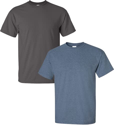 T-shirt en coton Gildan G2000 robuste coutures doublées pack de 2 taille S
