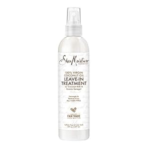 SheaMoisture-100-Virgin-Types-100-Extra-Virgin-8-oz SheaMoisture Leave-in Conditioner Treatment for All Hair Types 100% Extra Virgin Coconut Oil Silicone Free Conditioner 8 oz