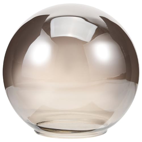 HOLIDYOYO Pantalla De Globo De Cristal 1 Piezas Reemplazo De Pantalla Redonda Transparente Iluminación De Globo Cubre Accesorios Para Apliques De Pared De Luz Colgante Gris