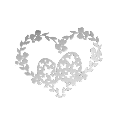 Fustelle in metallo a forma di cuore pasquale, stencil per album di ritagli, biglietti, goffratura, decorazioni artigianali