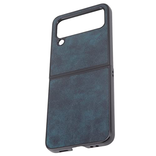 Vikbart skärmskydd för Samsung Galaxy Z Flip 4 - Blå lädercase