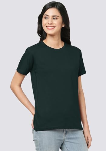 Image of Wear Your Opinion Women's S to 5XL Plain Solid 100% Cotton Unisex Boyfriend Fit T-Shirt (Design: Solid)