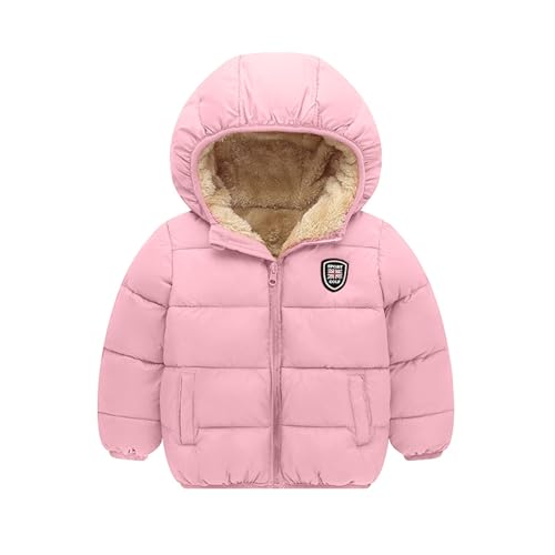 Abrigo Niñas Chaqueta Bebe Niña Cortavientos Niños con Capucha Cálido Parka Ligera Plumifero Invierno Anorak Manga Larga Ropa Impermeable Cazadora 12 18 24 meses 2 3 4 5 años