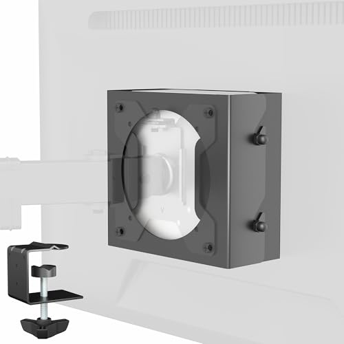 VIVO Behind Monitor VESA Mount Designed for Mac mini M4 and M4 Pro Model (2024) Desk Clamp Option Black MOUNT-MINI24