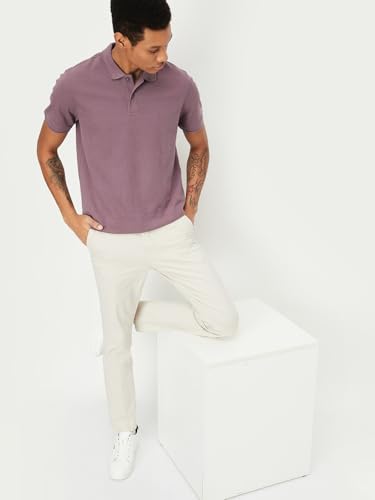 Image of Max Men's Half Sleeves Regular Fit Solid Polo T-Shirt