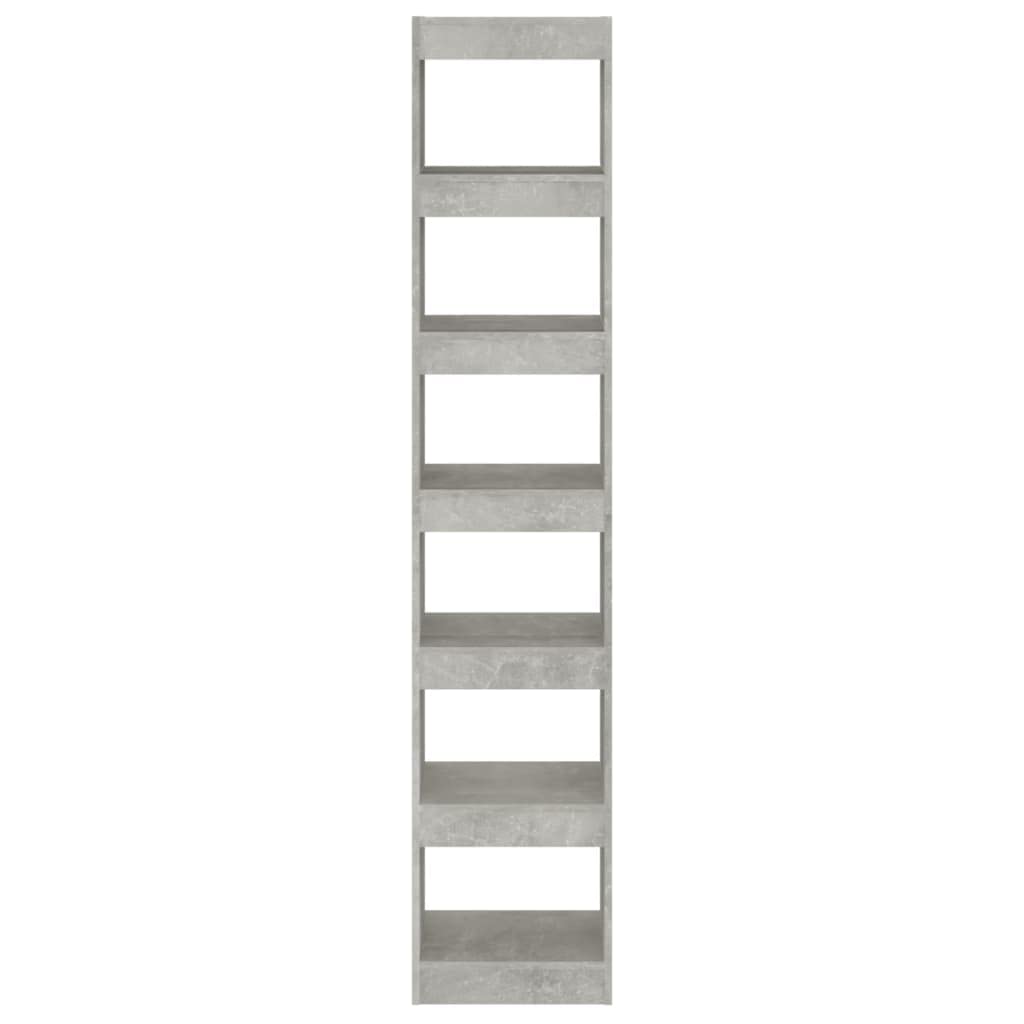 vidaXL Libreria/Divisorio Grigio Cemento 40x30x198 cm