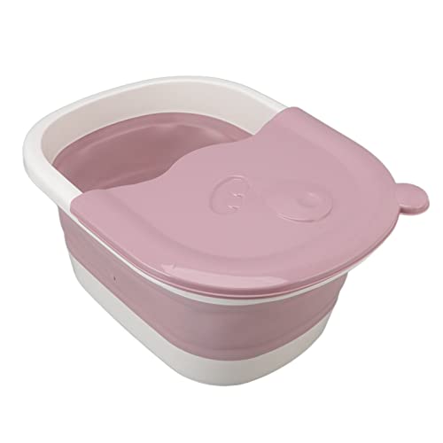 Tina Plegable para Remojo de Pies en Plástico con Asa Rosa miniatura 3