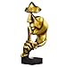 Produktbild Moaobooh Skulptur DekoSchweigen ist Gold Statue,Deko Figuren, Home Ornament Kreative Kunstharz Skulptur Ornament Arbeitszimmer Büro Regal Tischdekoration (Gold)