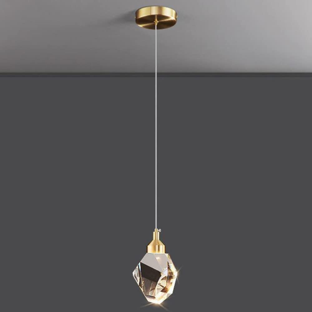 Lámpara colgante moderna de cristal para techo de comedor, bar y mesita de noche
