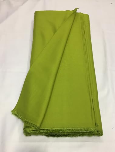 Image of BKRKJ Women's Rayon Cotton Unstitched Fabric for Sewing Suit Salwar Chudidar Patiyala Kurti Shirt Kameez Blouse Kurta Pyjama (5 Meter, Light Parrot Green)