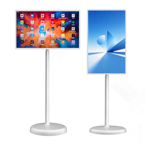 MIAOXIAOLONG 22/24/32 PulgadasPantalla Inteligente | TV Portátil 1080P/4K | Monitor Táctil | Android 13 (Tienda Apps) | Batería Integrada (5 8H) | Giro Completo 32''(1080P) 6+128GB