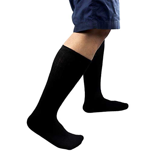 6 Pairs Men's Athletic Sport Tube Socks 10-15 Over the Calf - Big & Tall 6