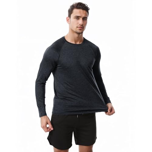 Sumolux 3 Pack Long Sleeve Shirts for Men Moisture Wicking Quick Dry UPF SPF Sun Protection Workout T Shirts4
