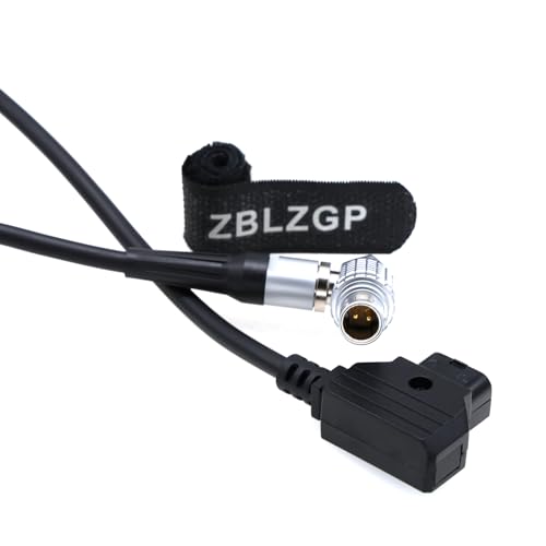 Cable en espiral D-tap a 0B 2 pines con conector en ángulo recto para optimizar espacios en rig