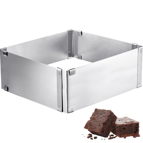 Westmark Backrahmen, Verstellbar: 15,5 - 28 cm, Extra hoch: 8 cm, Rostfreier Edelstahl, Silber, 31332260, Quadratisch, Ohne Teiler