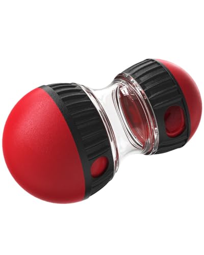 Brinquedo interativo para cães, bola de alimentação lenta para cães, melhora a digestão, puzzle divertido, promove a inteligência, para cães pequenos, médios e grandes (vermelho
