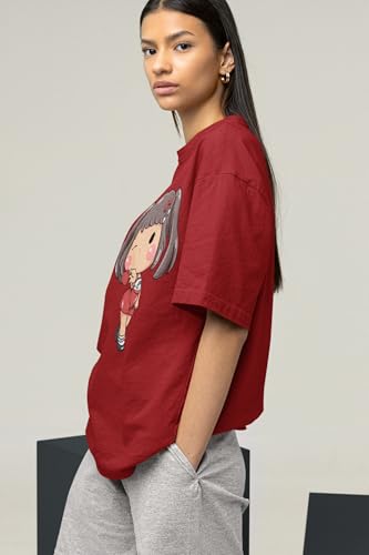 Image of Reifica Pure Cotton Half Sleeve Loose Fit Oversized T Shirts for Women /Girls Combo Pack of 2