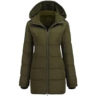Hotouch - Abrigo de invierno largo para mujer, chaqueta