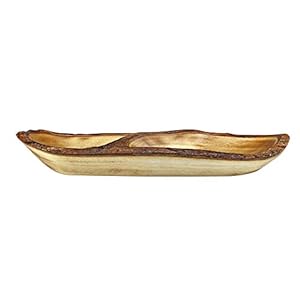Aeravida two section mango tree wood with natural bark rimmed serving tray fruit bowl wooden fruit bowl for kitchen counter wooden bowls for snacks decor handmade wooden bowl  urban country home decor
