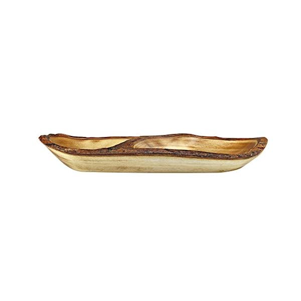 Aeravida two section mango tree wood with natural bark rimmed serving tray fruit bowl wooden fruit bowl for kitchen counter wooden bowls for snacks decor handmade wooden bowl  urban country home decor
