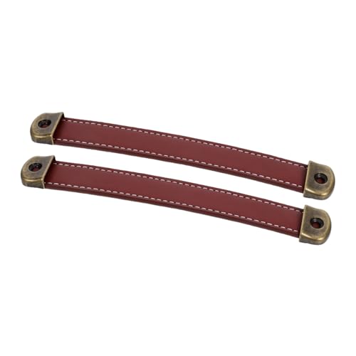 DIYEAH 2 Piezas Tiradores de PU Vintage para Muebles de Asas de Retro Manillas Ergonómicas para Armarios Maletas y Vestidores Diseño Resistente y Funcional