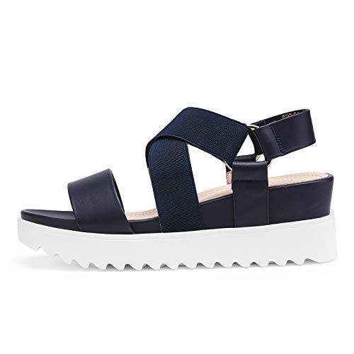 Image of DREAM PAIRS Women's Open Toe Ankle Strap Platform Wedge Sandals