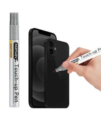 PARTS4EV Coque noire pour réparation de rayures de peinture pour iPhone 12/12 Mini - Solution de...