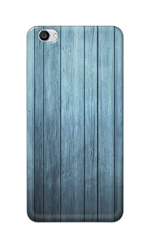 Image of Printed Hard Back Cover Case for Vivo Y55 | Vivo Y55L | Vivo Y55s Back Cover (Wooden Blue) -1302
