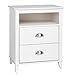 Prepac Yaletown 2 Drawer Tall Nightstand, White