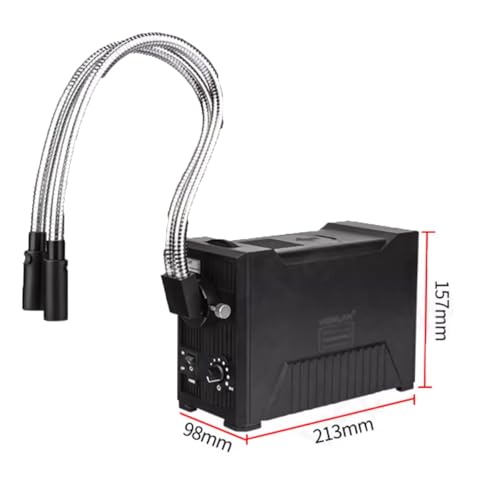 Iluminador de microscopio de Fibra óptica con Luces de Doble Cuello de Cisne, Rango de Longitud de Onda de 570-900 NM, Apertura Ajustable para Aplicaciones científicas, para Sus proyectos.