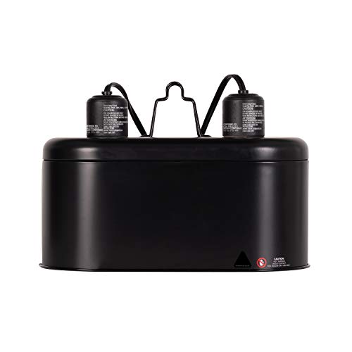 WACOOL Reptile Fixture Deep Dome Dual Lamp Fixture, Optical Reflector Lampshade for Tropical Desert Reptile Heat Lamp…