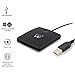 Ewent EW1052 - Lector de Tarjetas electrónicas Compatible con Windows/Mac, Color Negro