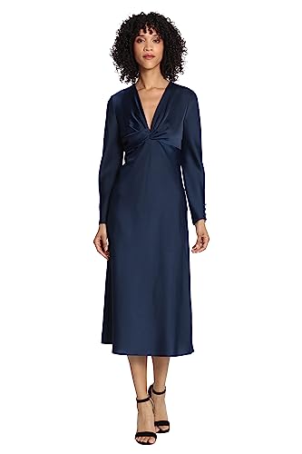 Maggy London Women's Twist V-Neck Bias Skirt Midi3