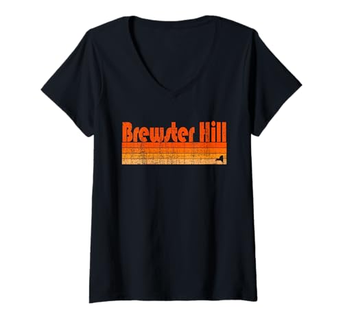 Mujer Brewster Hill, estilo retro de los años 80 de Nueva York Camiseta Cuello V
