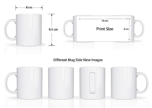 Image of Cricket Theme Ceramic Coffee Mug, MS Dhoni and Virat Kohli Fan Art Print (Sports Lover) (1-Cricket, Large)