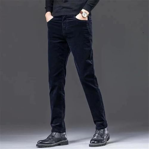 Men Corduroy Work Straight Casual Slim Fit Trousers Long Slacks Korean Style Pants2