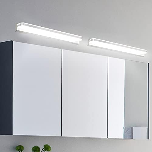 Kimjo LED Mirror Front Light 9W 42CM Daylight White, LED Over Mirror Light IP44 for Bathroom, Bathroom Makeup Front Lighting 4000K 600LM 230V 80Ra Acrylic Lampshade, Splashproof, No Switch