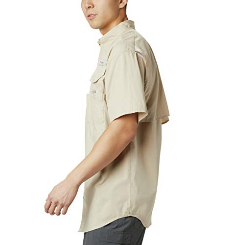 Columbia Men's Bonehead Short Sleeve Shirt, Fossil, 6X