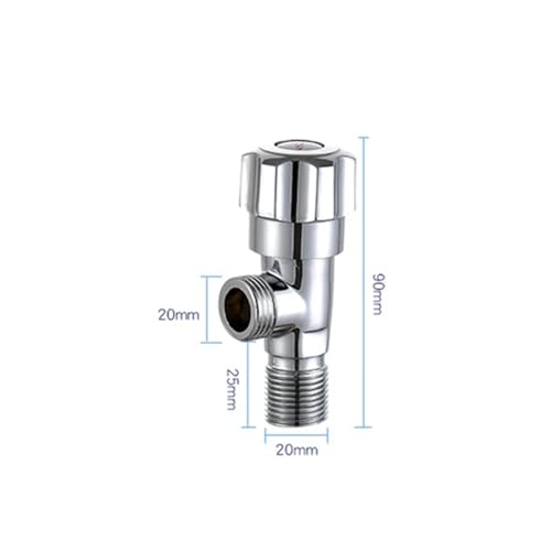 Válvula angular de baño para regular agua caliente y fría 7