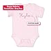 COUPLEHOODIES Personalized Embroidered Baby Onesie Bodysuit – Custom Gift for Pregnancy Reveal Baby Shower or First Grandchild (Style 23)