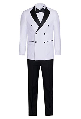 Costume de mariage chic costume homme smoking noir double boutonnage cérémonie