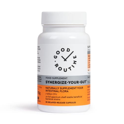 SYNERGIZE-YOUR-GUT (30 Cápsulas) - Probióticos para la Salud Intestinal, Inulina, Probiótico Multicepa, Complejo de Cultivos Bacterianos, Inulina Prebiótica, Lactobacillus gasseri…